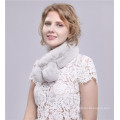 Soft Rex Rabbit Fur PomPom Neck Scarf Winter Scarf Real Fur Scarf